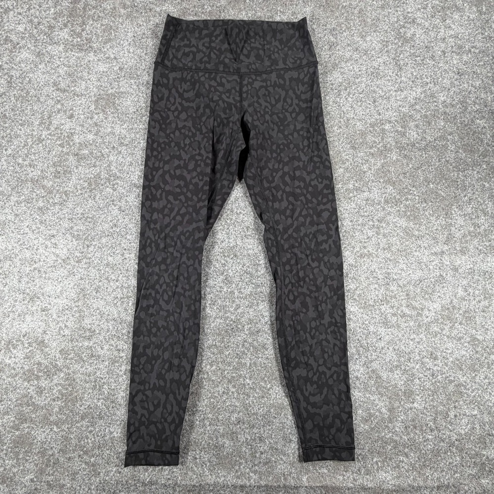 Lululemon Align Ankle Leggings Womens 8 Gray Black Camo Buttery-Soft Lightweight